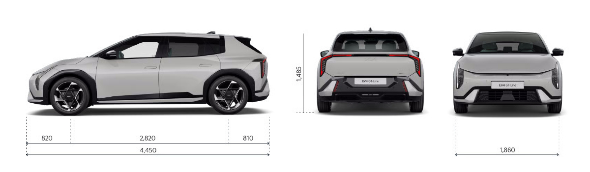 Kia EV4 - rozmery